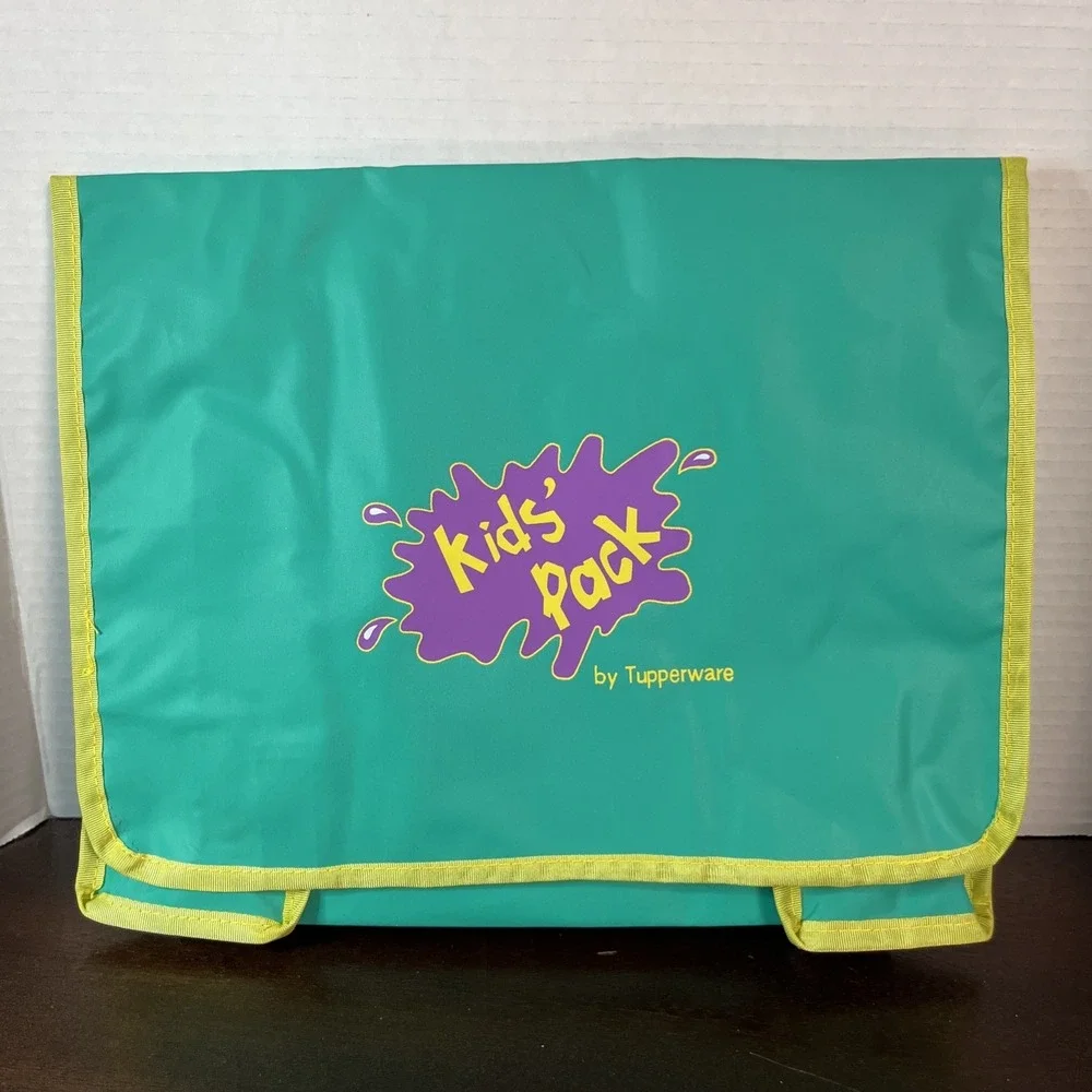 Vintage Tupperware Kids' Pack Travel Pouch Neon Bag Backpack Retro 90s Nostalgia